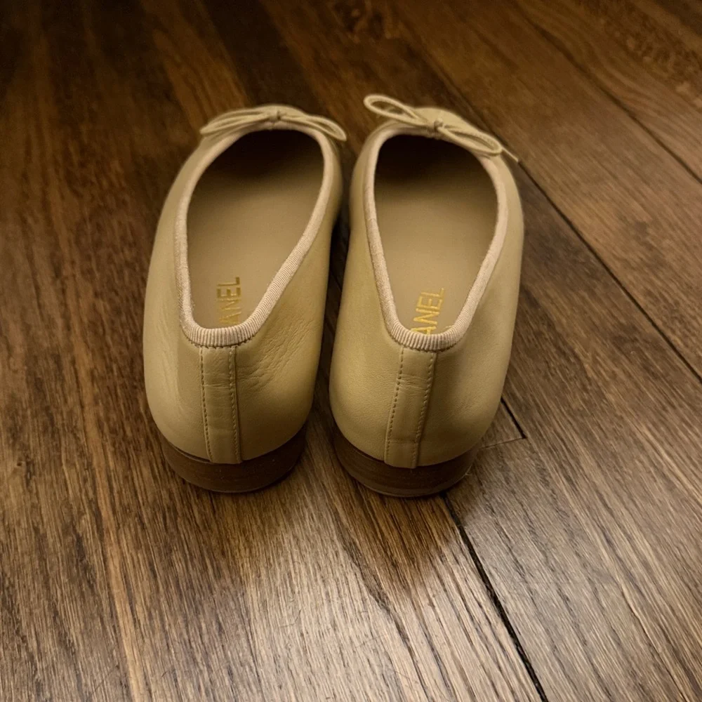CHANEL Women's Beige Ballet Flats - Picture 2 of 2